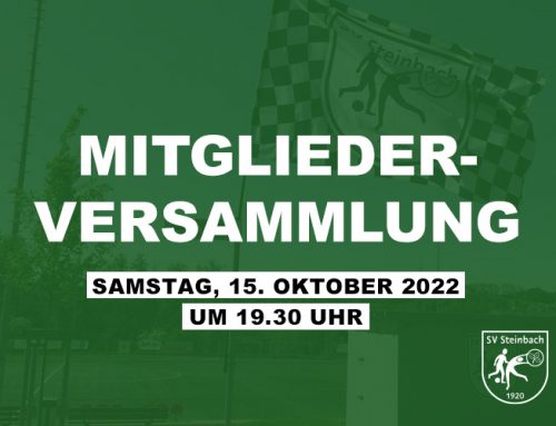 Mitgliederversammlung am 15. Oktober 2022 um 19.30 Uhr in der Dorfhalle Steinbach